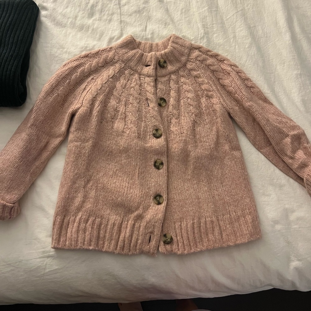 Chunky knit Madewell cardigan sweater
